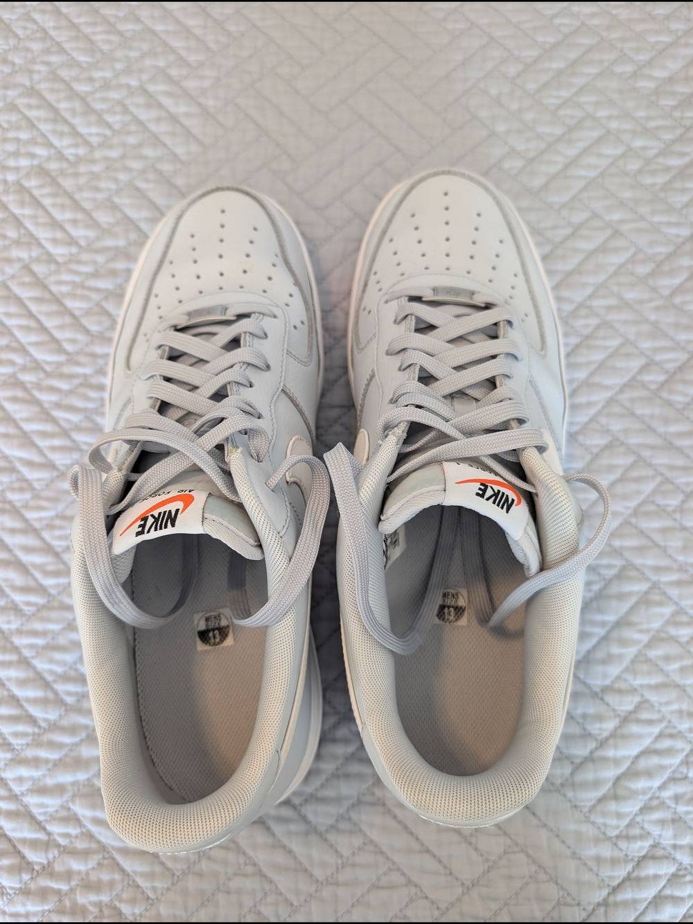 Nike Air Force 1 Low Light Blue  White Sneakers Size 13 (0326) - Picture 12 of 14